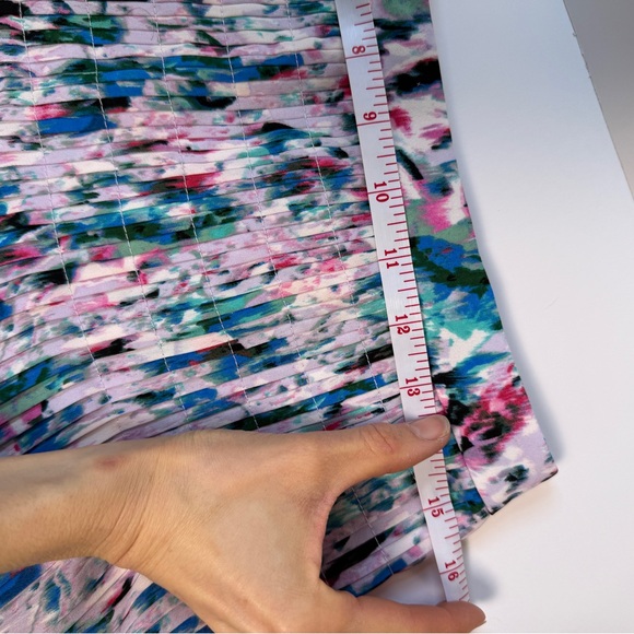 NWT J.Crew Watercolor Floral Tiered Pleated Mini Skirt Size 2 Blue Pink Spring - Picture 5 of 8